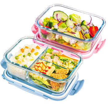 Thermal glass lunch box can heal the bento bowl of microwave oven

