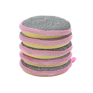 Yuanbao towel kitchen double-sided dishwashing cloth round sponge wipes stains without oil dishwashing towel cleaning cloth