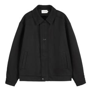 Black lapel jacket for boys in spring and autumn 2025 new jacket top versatile loose trend simple solid color