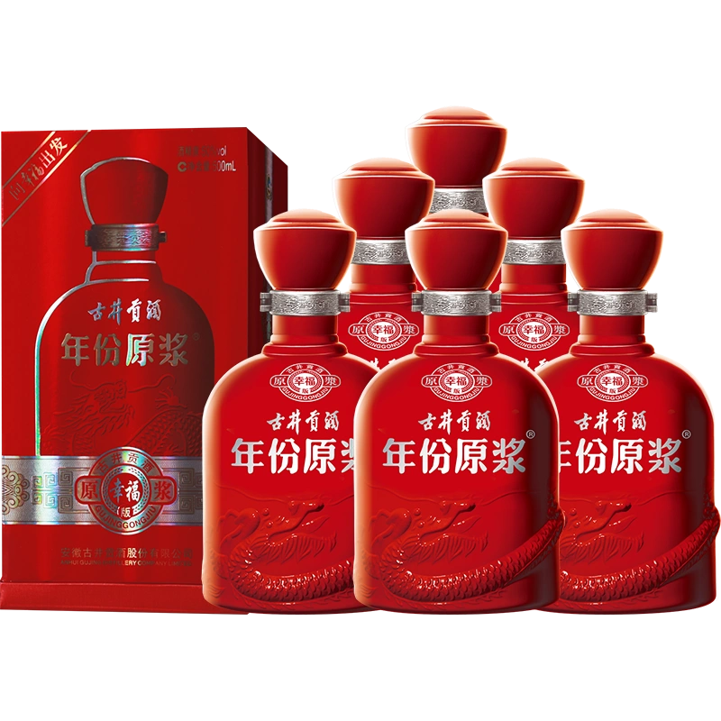 古井貢酒年份原漿幸福版50度500ml*6瓶整箱濃香白酒官方自營-Taobao