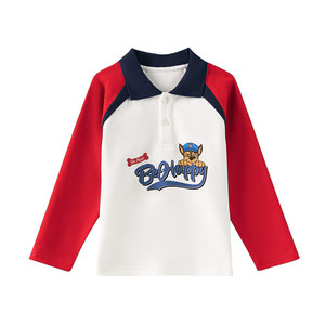 
Paw Patrol Boys Long Sleeve T-Shirt 2026 New Spring POLO Shirt Children's Top Baby Spring Boys Clothes