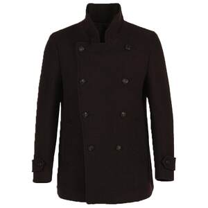 [Big lapel double -breasted] Callisto Carlister Men's Men's Winter Warm Mid -length Wool Coat
