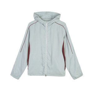 
Sketch outlets men's spring discount new jacket spliced ​​short hooded jacket cool copper ammonia