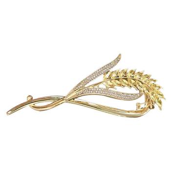 
Light luxury rhinestone starry wheat ear hairpin for women on the back of the head metal plate hair artifact frog buckle twist clip hairpin headwear