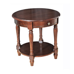 American side living room sofa small round table corner light luxury