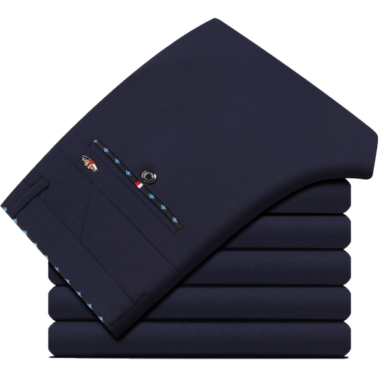 
Men's spring and autumn new elastic casual pants, iron-free trousers, business men's trousers, slim trousers, versatile small-legged trousers