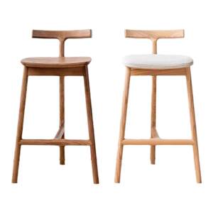 
Simple and modern solid wood bar chair, high chair, backrest chair, bar chair, sitting for a long time, home solid wood bar chair