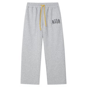 
MEDM American basic font loose straight-leg trousers spring and autumn plus velvet drawstring men and women casual sports trousers