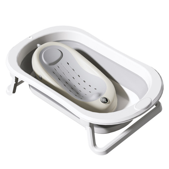 
iuu baby bath tub baby bath tub large folding bathtub folding sitting and lying support bath rack household newborn children's supplies