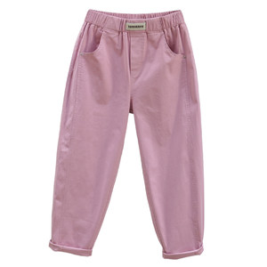
2026 Summer New Elastic Waist Casual Pants Women's Design Western Style Loose Dad Nine-Point Harem Carrot Pants