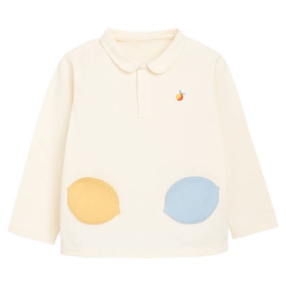 
whitewheat children's 26 spring new long-sleeved T-shirts for boys and girls pure cotton tops baby shirts polo shirts