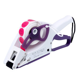 Small fast handheld transparent coding round bottle labeling machine