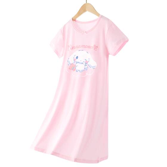 
Jade Dog Girls Nightgown Summer Modal Children's Pajamas Spring and Summer Thin New Style Girls and Children's Home Clothes