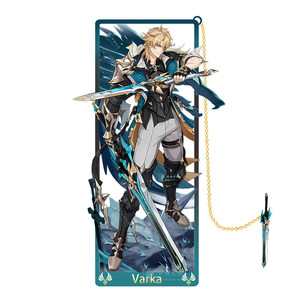 
Original God Mondstadt Zephyr Knights Grand Master Falga Metal Hollow Bookmark Alloy Student Stationery Peripheral