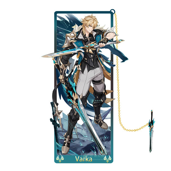 
Original God Mondstadt Zephyr Knights Grand Master Falga Metal Hollow Bookmark Alloy Student Stationery Peripheral