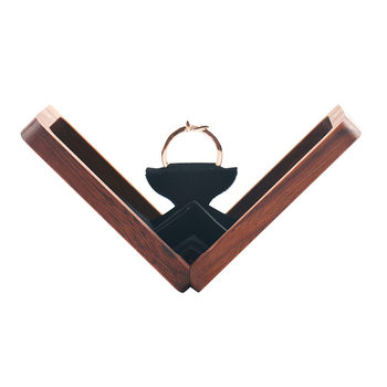 Fashion diamond ring box rotating wedding ring gift ring