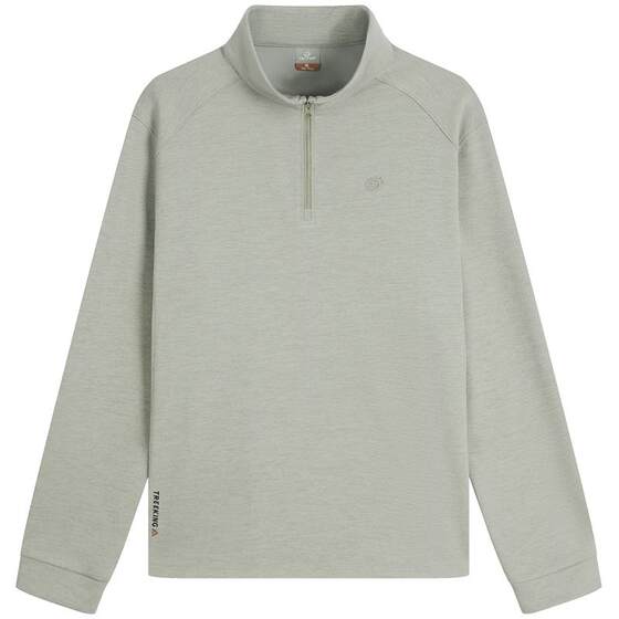 
TECTOP/Tantou outdoor half zipper long sleeve T-shirt men's breathable hiking and hiking half-cardigan stand collar cotton top