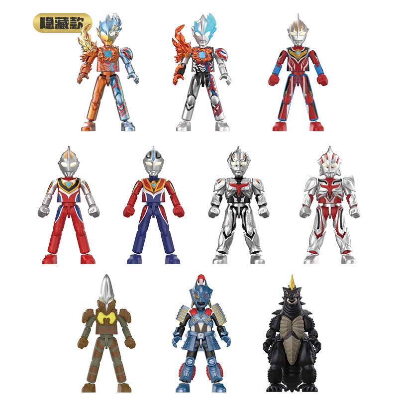 布鲁可奥特曼积木人正版授权群星版第八弹闪耀赛罗手办玩具