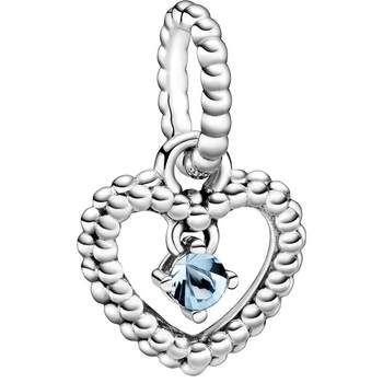 Pandora Pandora Ole Purple Beaded Heart-shaped Chandelier 925 Silver Diy Beaded Gift
