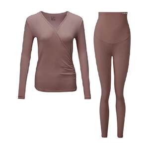 Manxi pregnant women's autumn clothes and autumn pants suit autumn and winter postpartum breastfeeding pajamas salamander warm underwear
