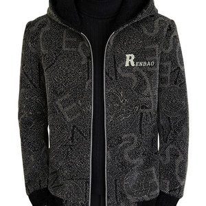 
Woodpecker autumn and winter velvet thickened woolen coat men's woolen coat short casual coat jacket men's clothing