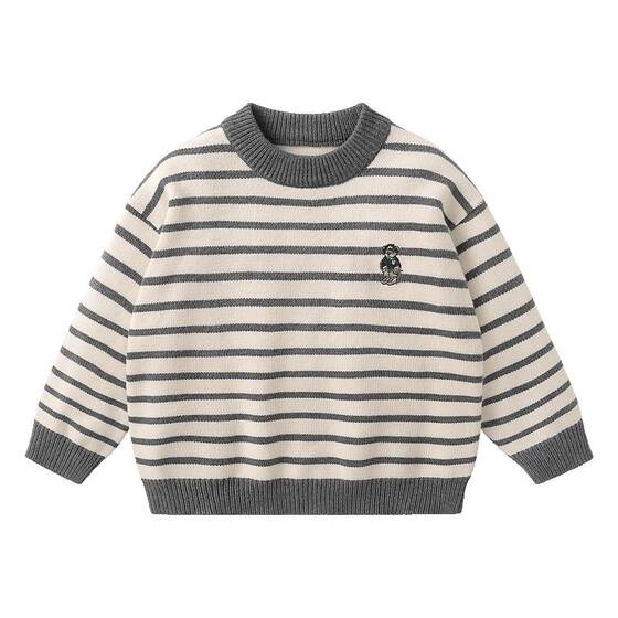 
Right European children's bear sweater college style autumn and winter new children's clothing boys and girls pullover knitted sweater