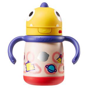 babycare dinosaur children's thermos cup baby kindergarten baby over 6 months old 1 to 3 years old straw water cup