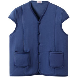 In autumn and winter, cotton -keeping underwear men's vest, large size thickened vest, middle -aged elderly cotton shirt cloak, shoulder top