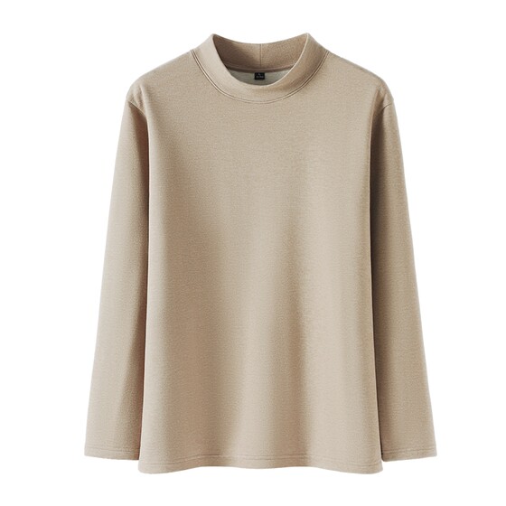 
Baleno SK wool silk half turtleneck double-sided velvet bottoming shirt men's winter camel autumn coat warm long-sleeved T-shirt