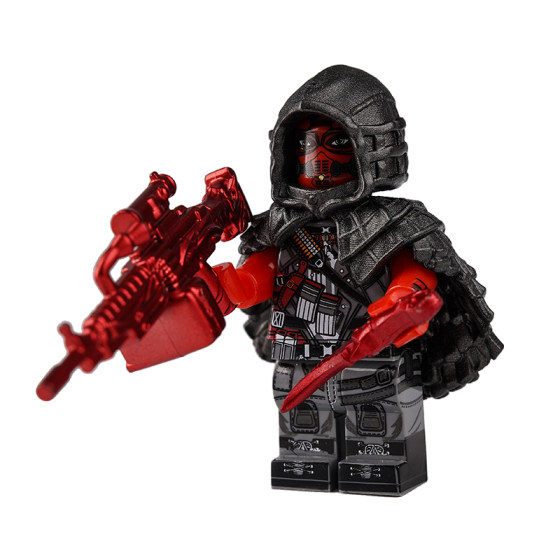 
Delta Action Peripheral Old Sai Said Veyron Red Wolf Wei Bug Micro Bug Villain Building Blocks Doll Model Toy