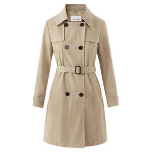 
Langzi mid-length slim and slim temperament high-end casual windbreaker coat commuting winter new versatile jacket