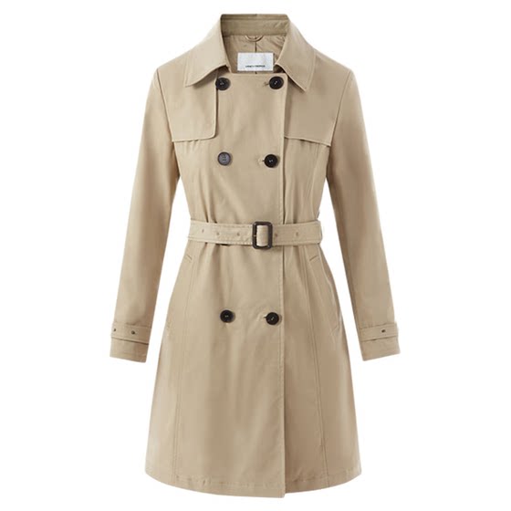 
Langzi mid-length slim and slim temperament high-end casual windbreaker coat commuting winter new versatile jacket