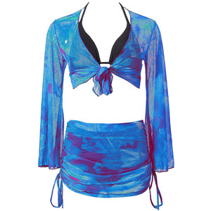 Bikini swimsuit women taking photos with small breasts bikini2025 new shirt high-end feel at sea hot spring vacation style
