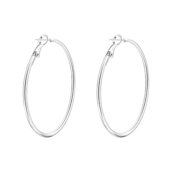 
S999 sterling silver plain hoop earrings purchased more than 1,000 times