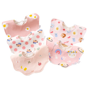 Increase the waterproof type Baby mouth water towel, pure cotton new cotton, newborn male and female baby, waterproof and vomiting milk, bibidicine spring and summer
