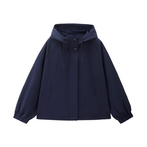 
Giordano Windproof Jacket Women's 2026 Spring New Loose Raglan Drawstring Hooded Windbreaker Jacket 13376157