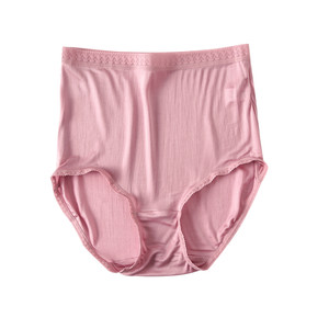 100%mulberry silk with a large size high -waisted lady real silk underwear sexy hip hips without trace and breathable antibacterial triangle