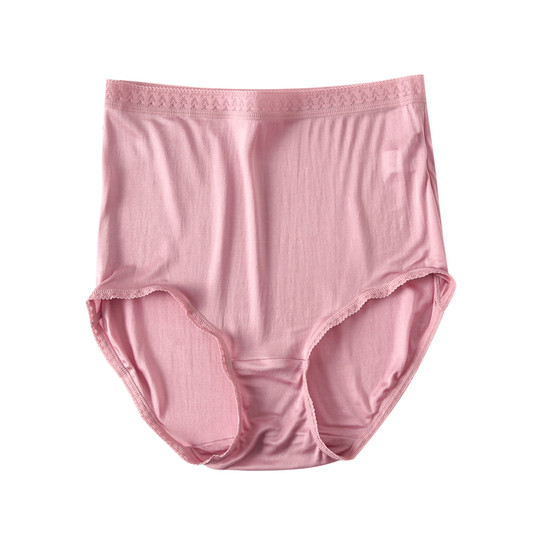 100%mulberry silk with a large size high -waisted lady real silk underwear sexy hip hips without trace and breathable antibacterial triangle