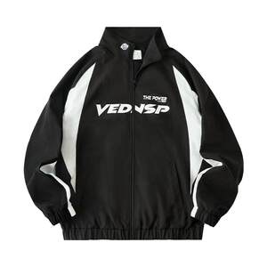 
Weidong Retrospective Sports Jacket Men's New Autumn Loose Casual Outdoor Windbreaker Woven Jacket Stand Collar Top