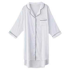 
Mulberry silk pajamas for women 2026 new spring and summer silk boyfriend style shirts and nightgowns, loose home clothes that can be worn outside
