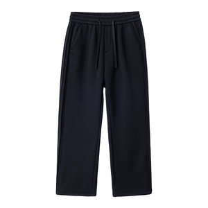 
Yalu 2026 autumn and winter new solid color loose straight sweatpants men's velvet thickened trendy sports casual trousers