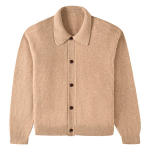 
Acme cultum machine washable wool thick lapel pit texture knitted cardigan men's loose sweater jacket