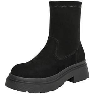 
Tianmeiyi thick-soled stretch fashion boots plus velvet thin boots over-knee boots high boots women's retro casual short boots