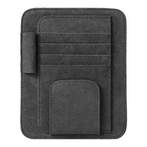 
Alcantara car sun visor storage bill box car glasses clip card bag cover multifunctional sunglasses holder