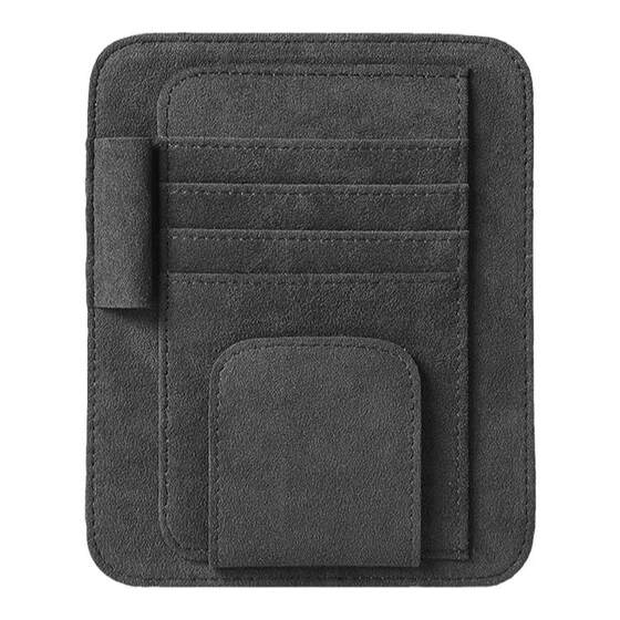 
Alcantara car sun visor storage bill box car glasses clip card bag cover multifunctional sunglasses holder