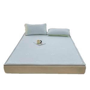 MUJI Class A ice bean sheets summer cool ice silk bed sheet cover dormitory Simmons bed cover machine washable