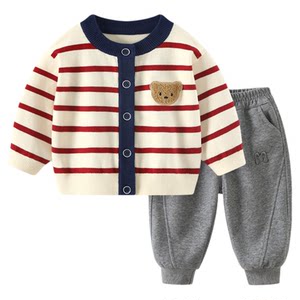
Baby sweater autumn split suit boy knitted clothes children's cardigan autumn and winter boys sweater jacket