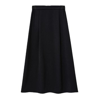 Fat sister pear -shaped black skirt A autumn and winter
