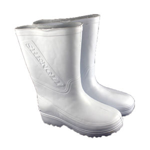White food boots durable high tube high tube and cotton boots rainshoe oil -resistant factory kitchen warm rain boots EVA rubber shoes
