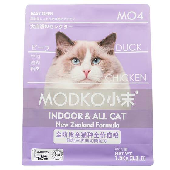 Xiaomo Cat Food, Three Types of Land Meat, All Stage Universal Cat Main Food 20 * 0.5kg Tang Enbei Classic Nutritional Cat Dry Food